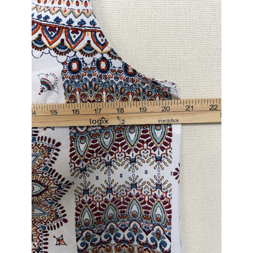 Women's Verse Top Blouse Sz L Sleeveless Lightweight Boho Aztec Print Pullover - Picture 11 of 12